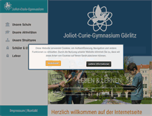 Tablet Screenshot of curiegymnasium.goerlitz.de